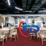 Thảm Skywalk SK53 Thảm tấm trải sàn hoa văn màu đỏ nhập khẩu