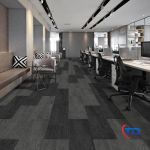 Thảm Skywalk SK04 Thảm tấm hoa văn màu ghi kẻ xọc xám