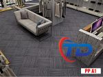 Thảm tấm Artline AR01  Thảm tấm đế cao su màu đen xọc kẻ