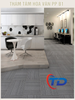 Thảm tấm Artline AR02  Thảm tấm đế cao su màu ghi xọc đen