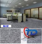 Thảm cuộn NA02 Thảm cuộn lót sàn màu ghi xám lông chuột