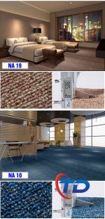 Thảm cuộn NA05 Thảm cuộn văn phòng màu xanh rêu trang nhã