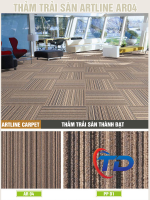 Thảm tấm Artline AR04  Thảm tấm đế cao su họa tiết màu vàng sọc