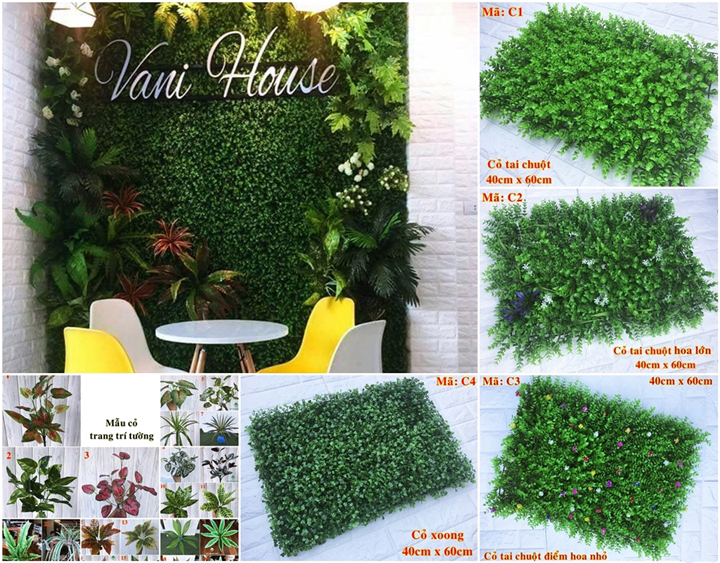 Nếu như thảm cỏ nhân tạo giúp làm đẹp cho bức tường hay giúp lót sàn thì cỏ nhựa treo tường sẽ giúp bạn tạo ra điểm nhấn vô cùng đẹp mắt.