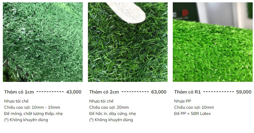 Thảm cỏ nhân tạo sân vườn giá rẻ